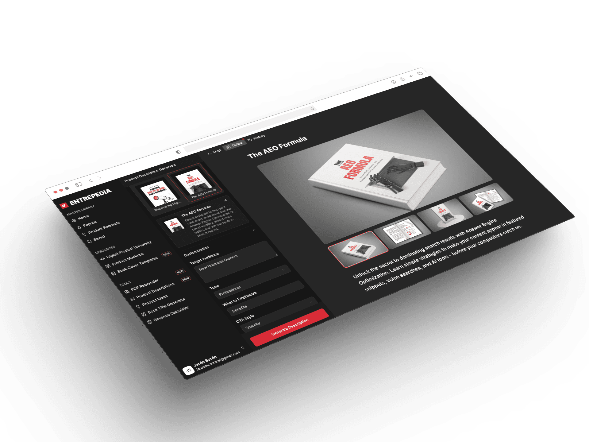 Product Description Writer screenshot